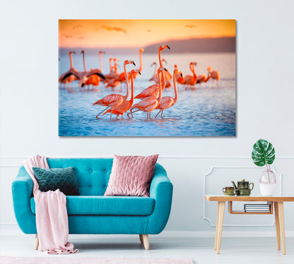 Flamingos in Lake Nakuru Canvas Print ArtLexy   