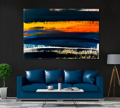 Abstract Sunset Canvas Print ArtLexy 1 Panel 24"x16" inches 