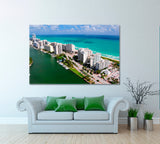 Miami South Beach Florida Canvas Print ArtLexy 1 Panel 24"x16" inches 