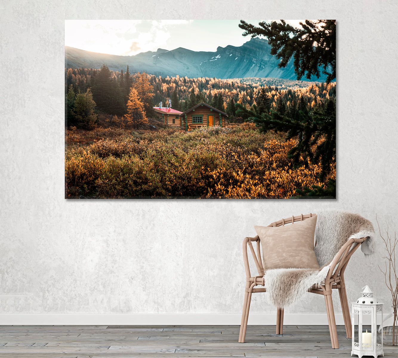 Autumn Forest in Assiniboine Provincial Park Canada Canvas Print ArtLexy 1 Panel 24"x16" inches 