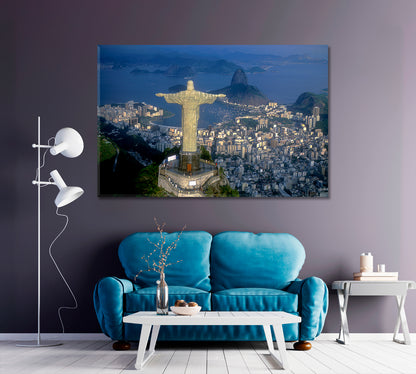 Christ Redeemer Rio de Janeiro Brazil Canvas Print ArtLexy 1 Panel 24"x16" inches 