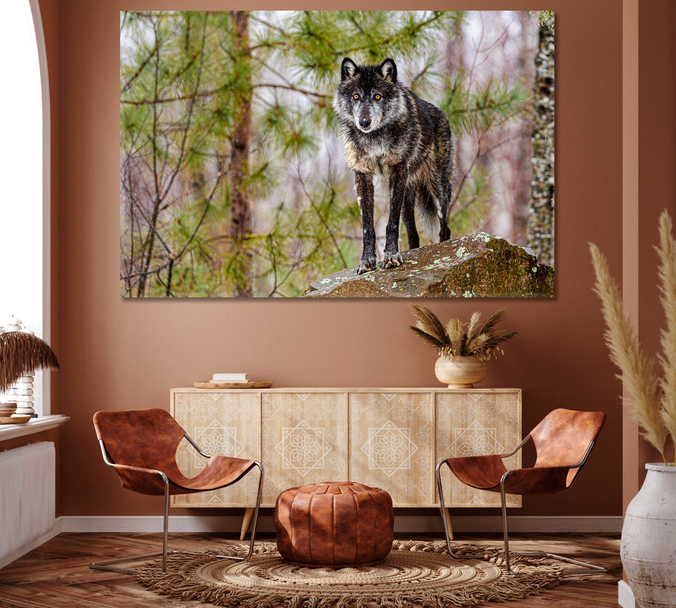 Timber Wolf Canvas Print ArtLexy 1 Panel 24"x16" inches 
