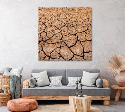 Cracked Earth in Etosha National Park Namibia Africa Canvas Print ArtLexy   