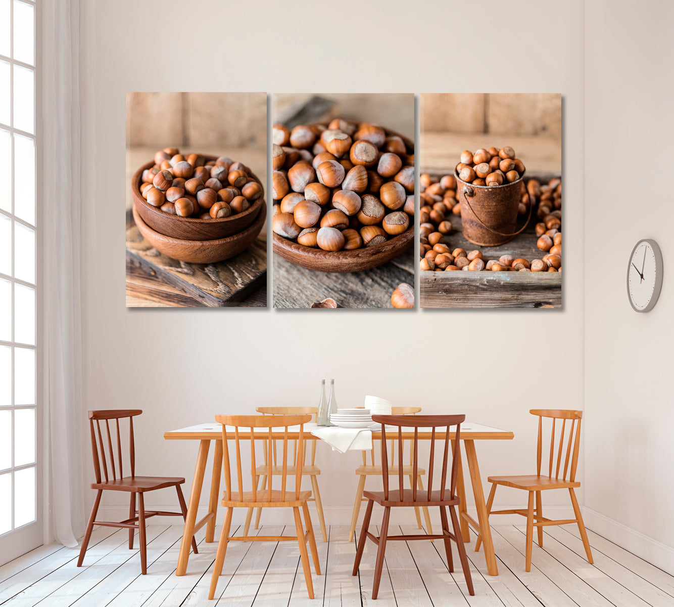 Set of 3 Hazelnuts Canvas Print ArtLexy   