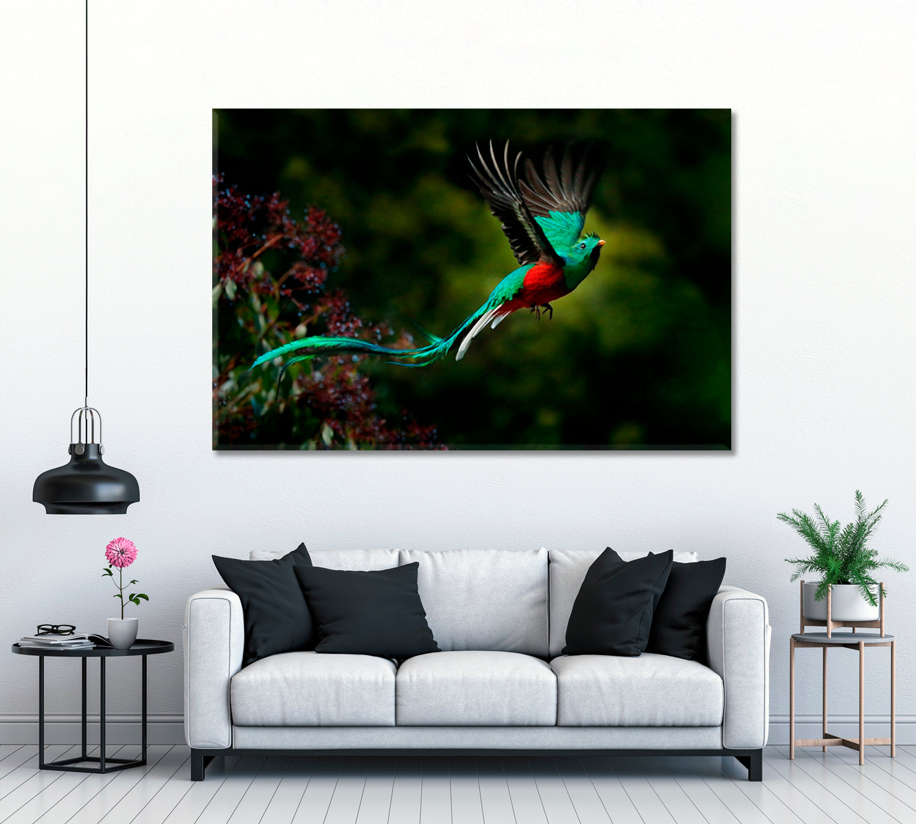 Resplendent Quetzal Bird Costa Rica Canvas Print ArtLexy 1 Panel 24"x16" inches 