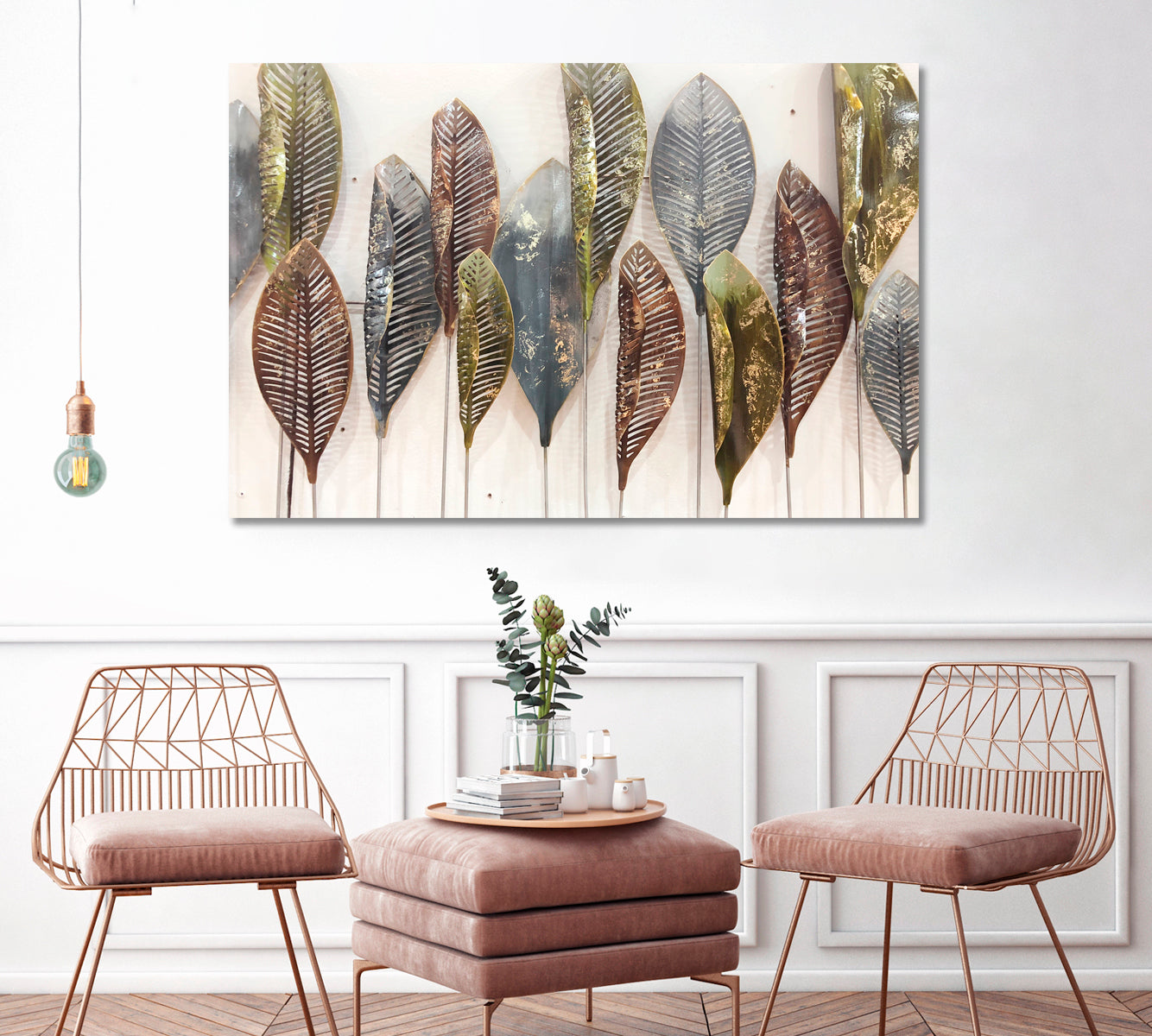 Abstract Luxury Leaves Canvas Print ArtLexy   