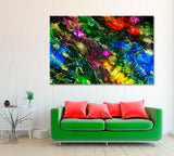 Colorful Abstract Ink Pattern Canvas Print ArtLexy 1 Panel 24"x16" inches 
