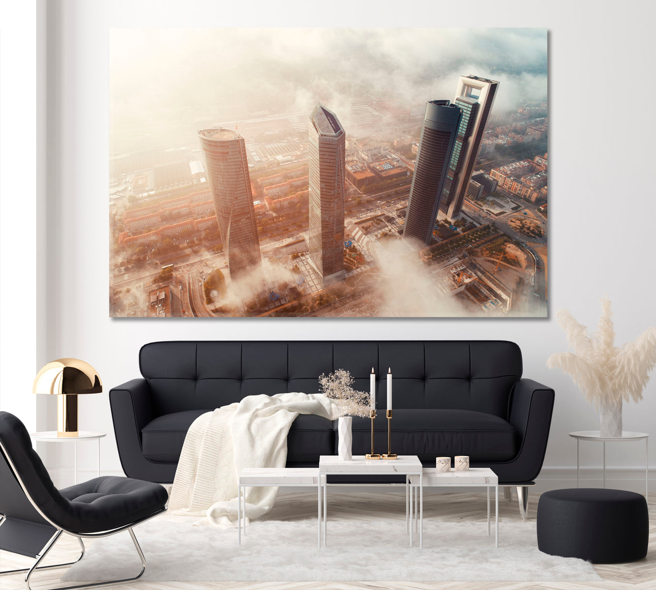 Madrid Financial Business District Spain Canvas Print ArtLexy 1 Panel 24"x16" inches 
