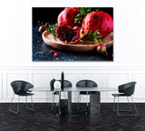 Ripe Pomegranate Canvas Print ArtLexy 1 Panel 24"x16" inches 