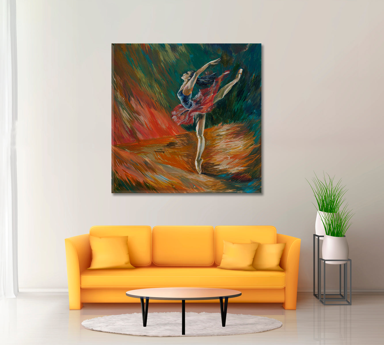 Dansing Ballerina Canvas Print ArtLexy 1 Panel 12"x12" inches 
