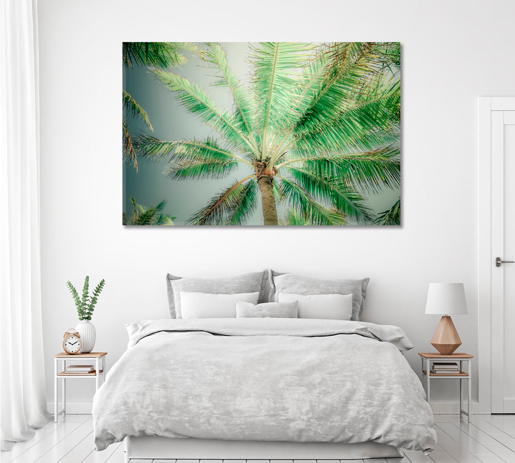 Palm Trees Canvas Print ArtLexy 1 Panel 24"x16" inches 