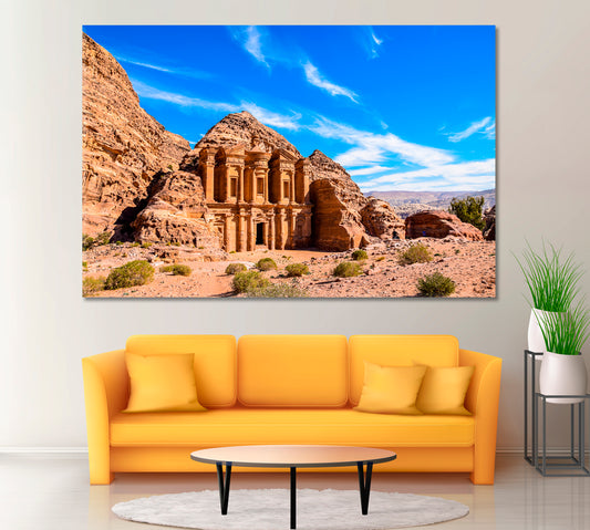 Ad Deir Monastery Petra Jordan Canvas Print ArtLexy 1 Panel 24"x16" inches 