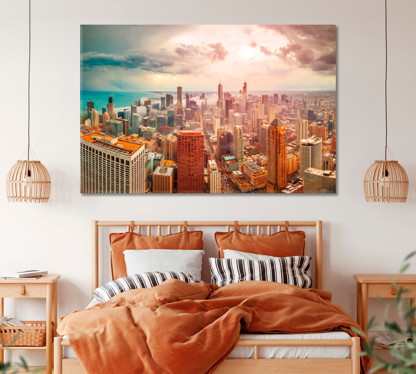 Chicago Illinois USA Downtown Skyline Canvas Print ArtLexy   