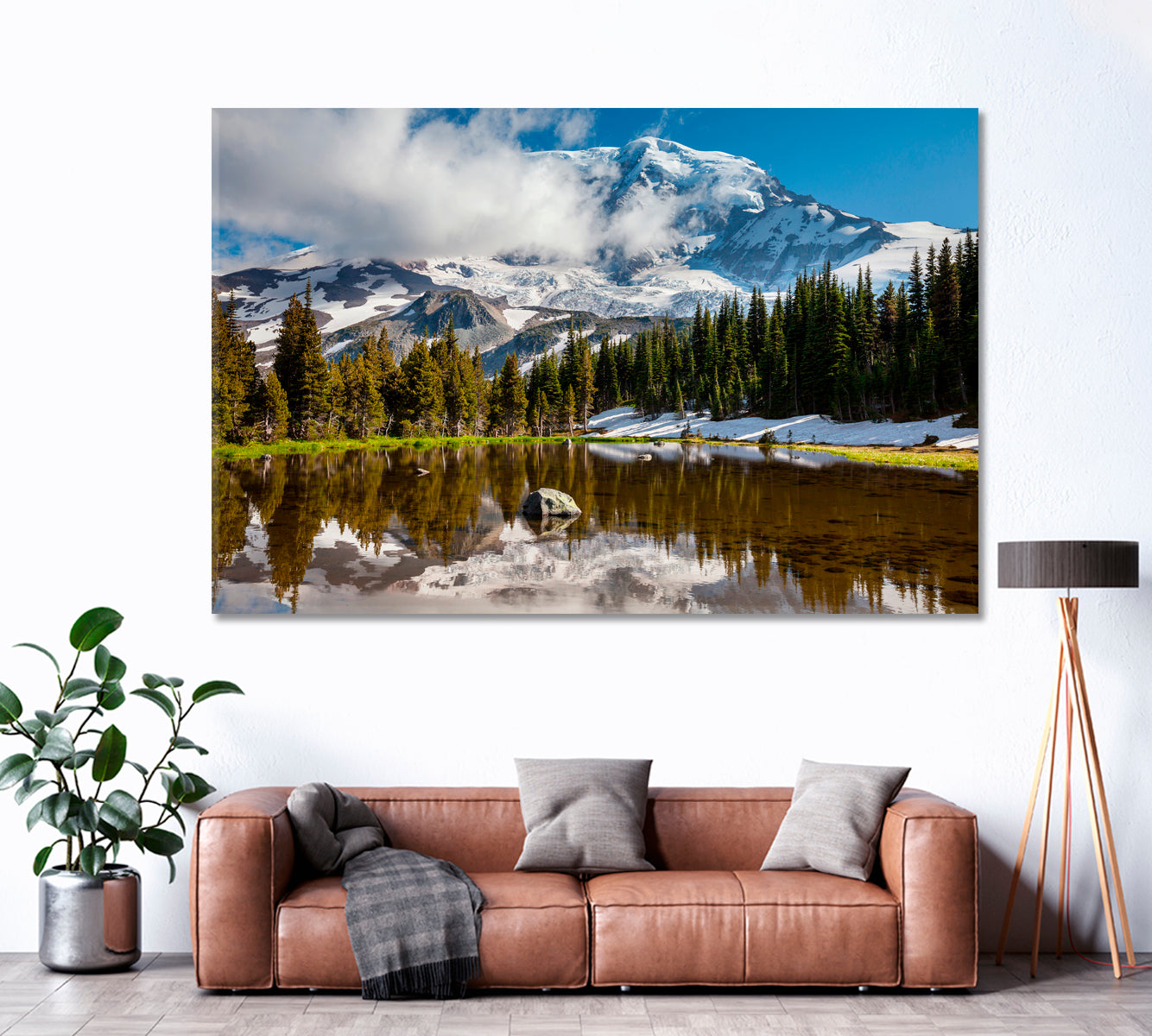 Mount Rainier National Park Washington Canvas Print ArtLexy 1 Panel 24"x16" inches 