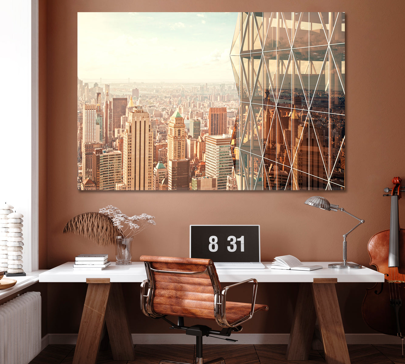 Modern Skyscrapers. Office Buildings Canvas Print ArtLexy 1 Panel 24"x16" inches 