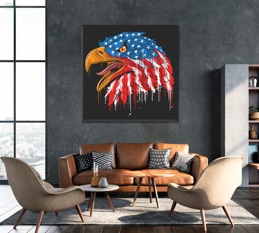 American Eagle Flag USA Canvas Print ArtLexy   