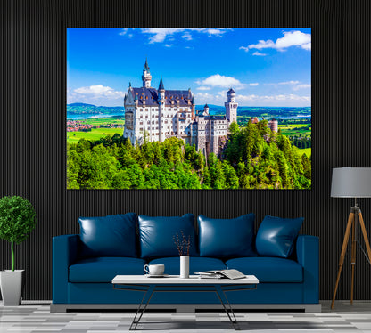 Neuschwanstein Castle Germany Canvas Print ArtLexy 1 Panel 24"x16" inches 