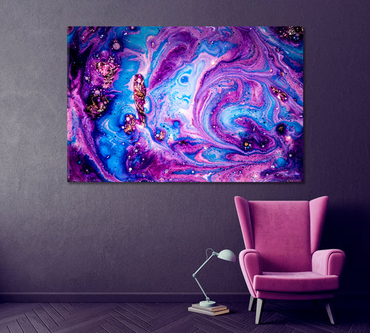 luxury Purple Marble Pattern Canvas Print ArtLexy 1 Panel 24"x16" inches 