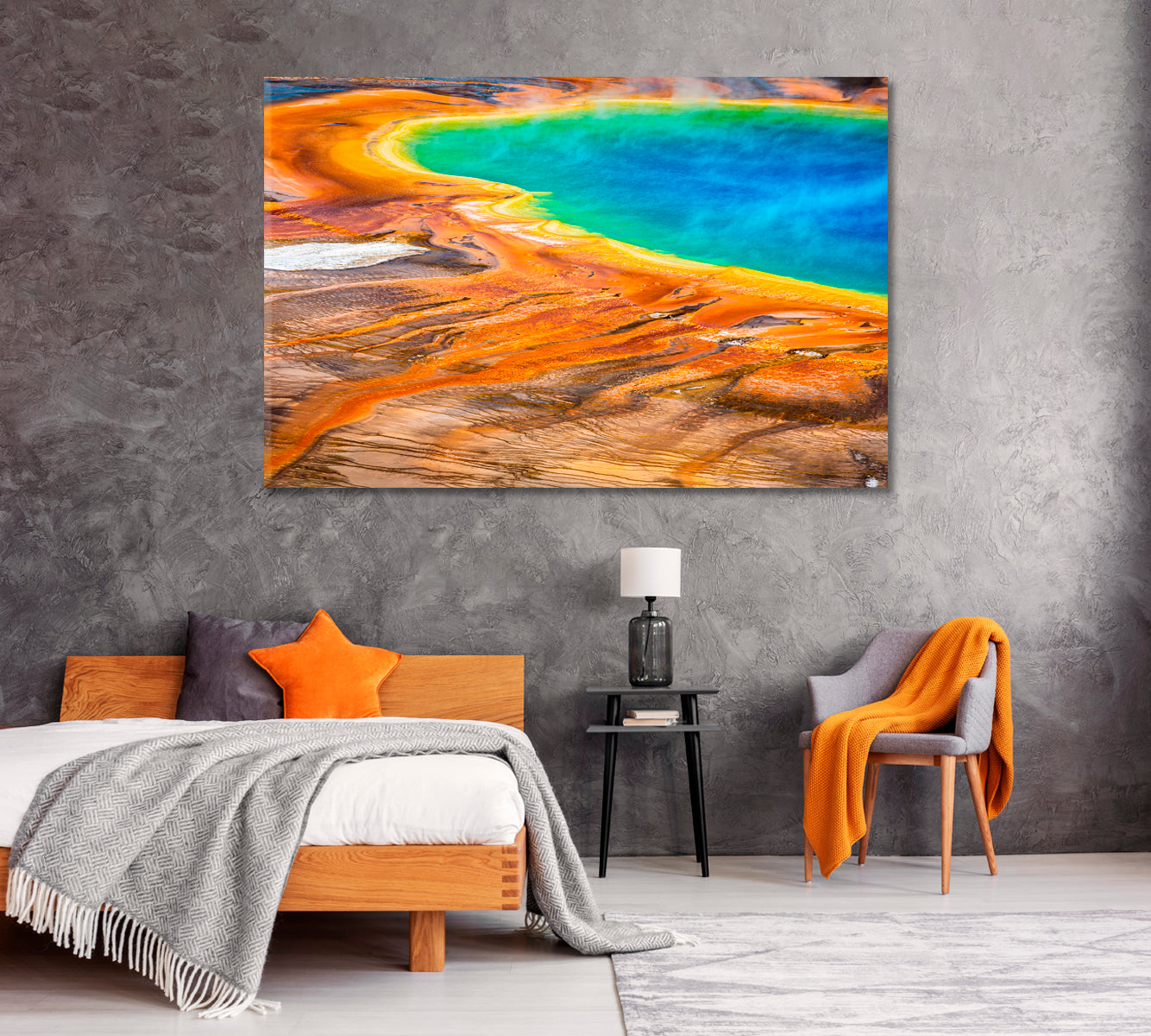 Grand Prismatic Spring in Yellowstone National Park US Canvas Print ArtLexy   