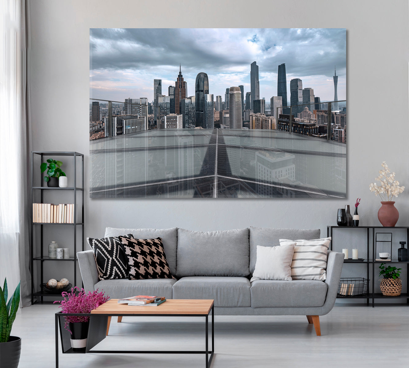 Guangzhou Skyscrapers Canvas Print ArtLexy 1 Panel 24"x16" inches 