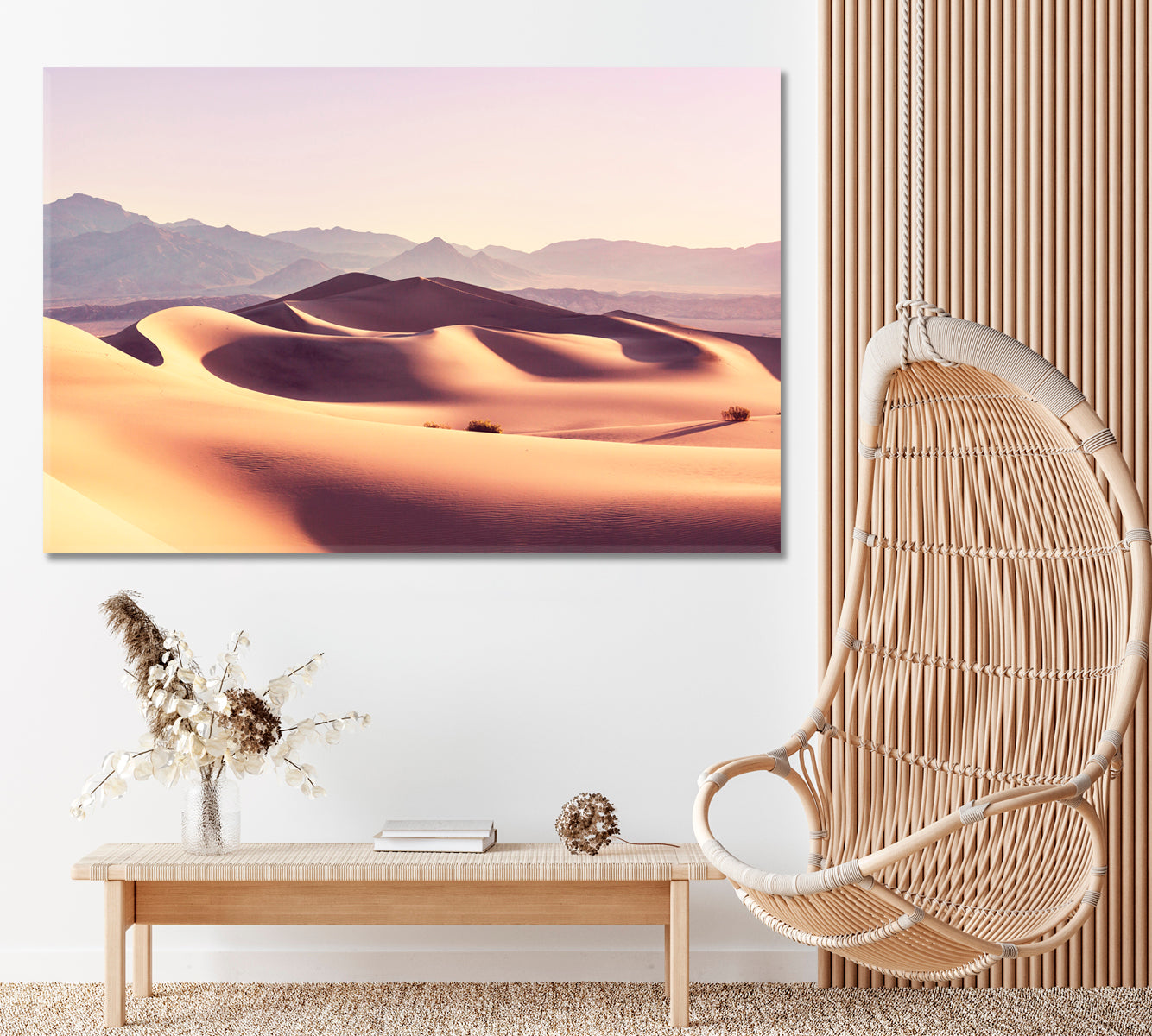Sand Dunes in Death Valley National Park California Canvas Print ArtLexy 1 Panel 24"x16" inches 