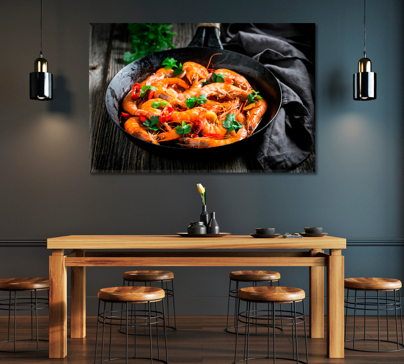 Spicy Fried Shrimp Canvas Print ArtLexy   