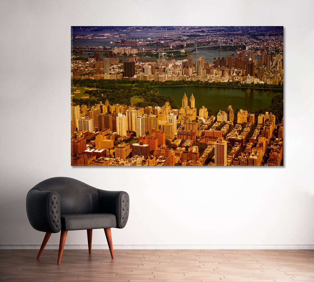 New York Central Park Canvas Print ArtLexy 1 Panel 24"x16" inches 