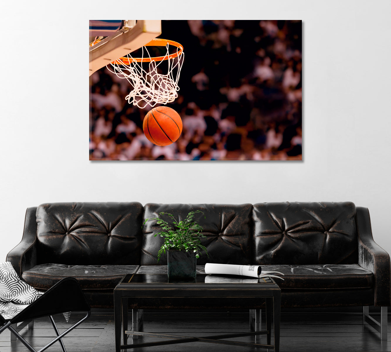 Basketball Hoop Canvas Print ArtLexy 1 Panel 24"x16" inches 