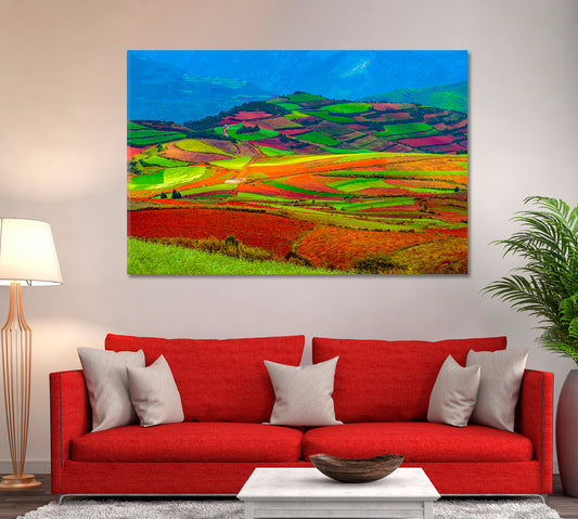 Dongchuan Red Land Canvas Print ArtLexy   
