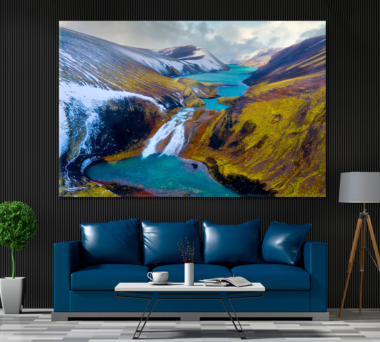 Raudibotn Crater Iceland Canvas Print ArtLexy 1 Panel 24"x16" inches 