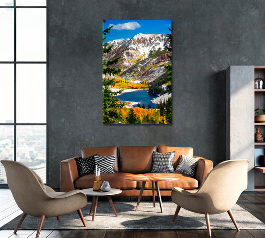 Maroon Bells in Winter Canvas Print ArtLexy 1 Panel 16"x24" inches 