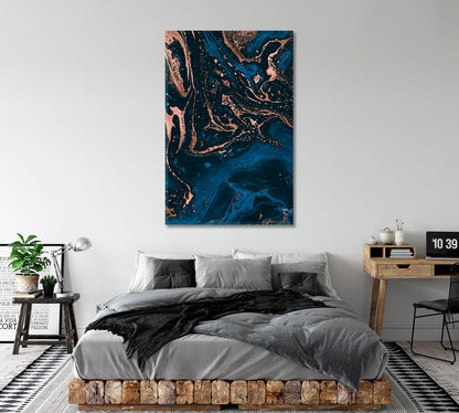 Abstract Blue Marble Canvas Print ArtLexy   