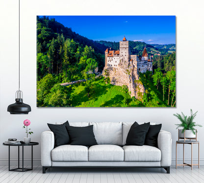 Bran Castle Transylvania Romania Canvas Print ArtLexy 1 Panel 24"x16" inches 