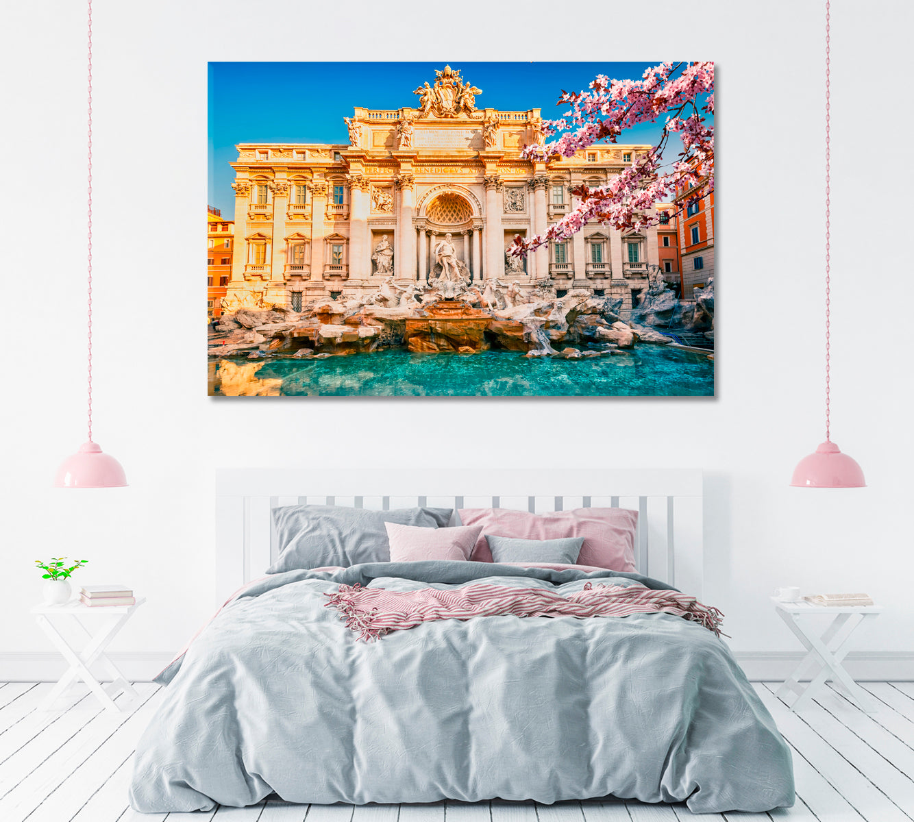 Trevi Fountain Rome Italy Canvas Print ArtLexy 1 Panel 24"x16" inches 