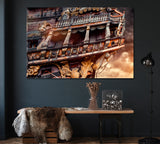 Old Pirate Ship Canvas Print ArtLexy 1 Panel 24"x16" inches 