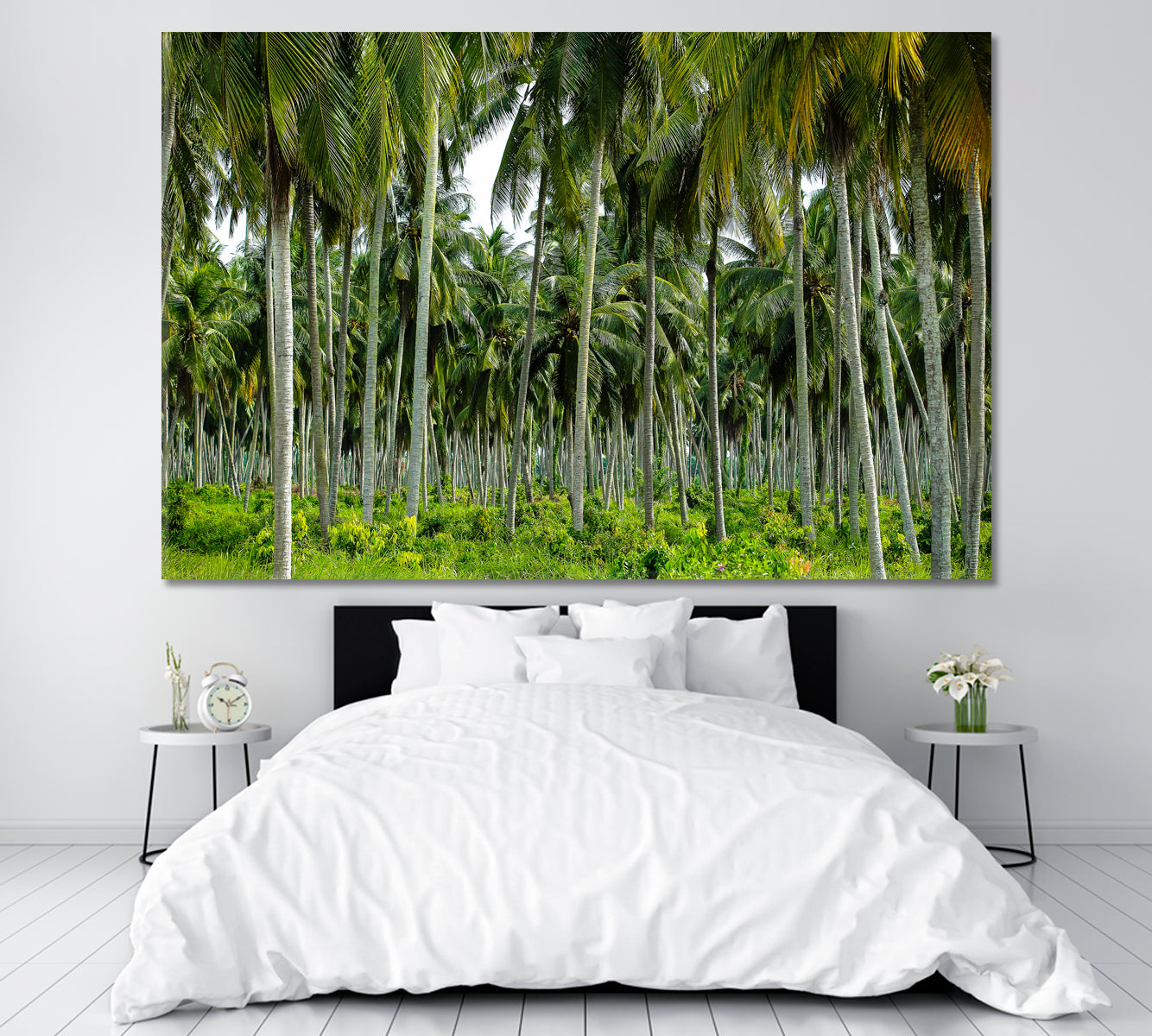 Coconut Palm Tree Plantation Canvas Print ArtLexy 1 Panel 24"x16" inches 