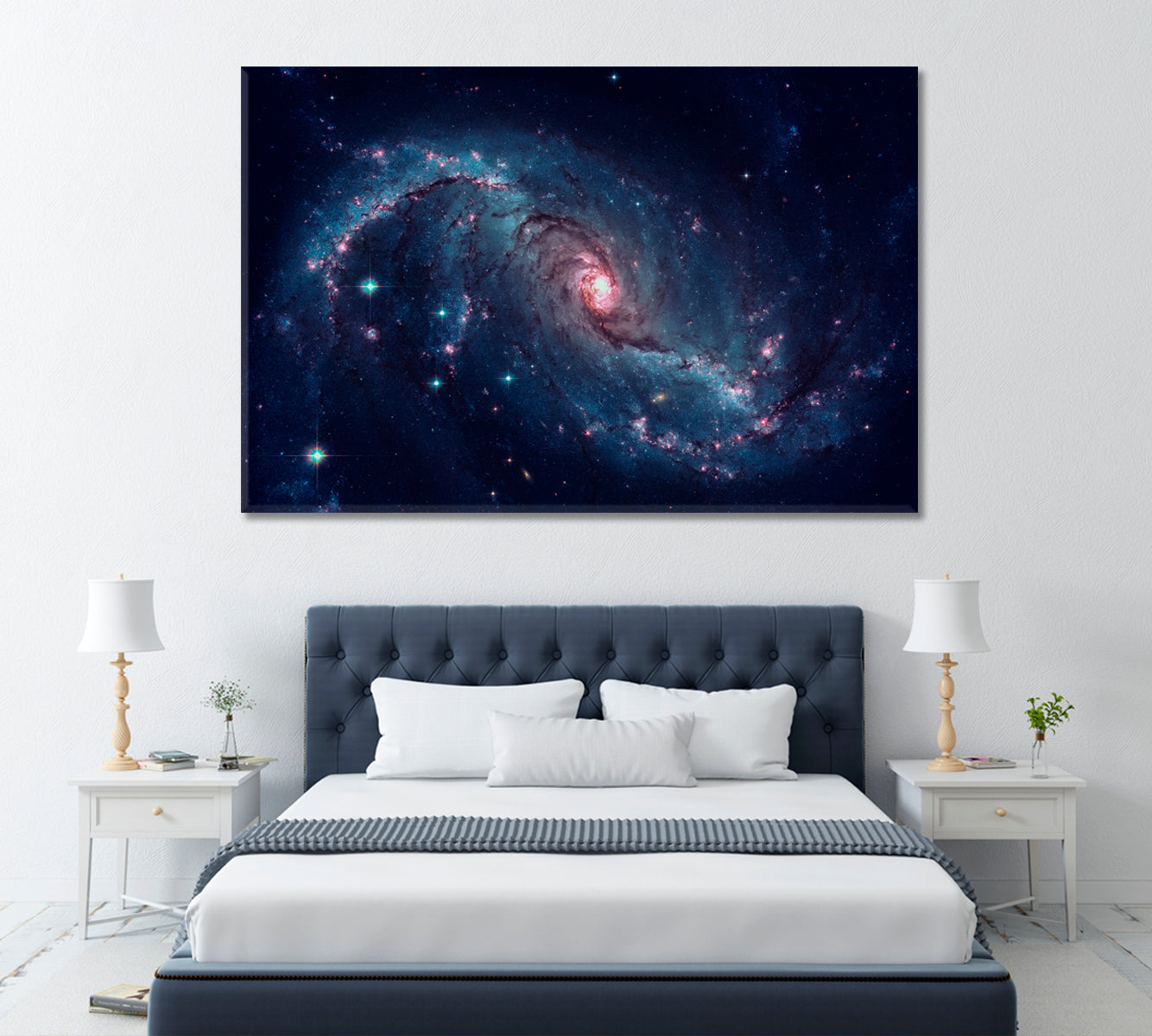 Stellar Nursery in the Arms of NGC 1672 Canvas Print ArtLexy 1 Panel 24"x16" inches 