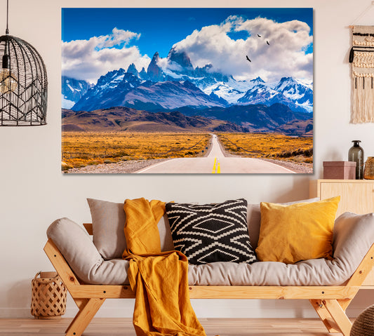 Road to Mount Fitz Roy Canvas Print ArtLexy 1 Panel 24"x16" inches 
