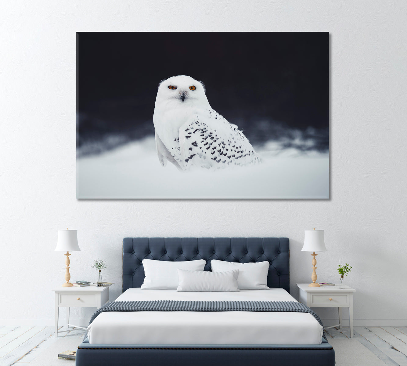 Snowy Owl (Bubo Scandiacus) Canvas Print ArtLexy 1 Panel 24"x16" inches 