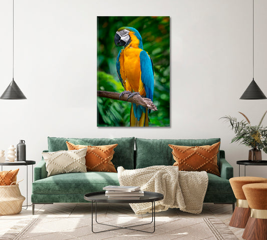 Blue-and-Yellow Macaw Canvas Print ArtLexy 1 Panel 16"x24" inches 