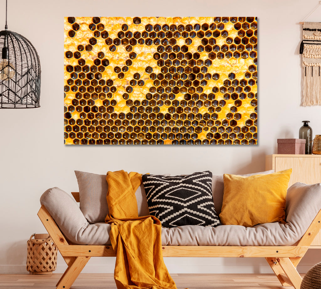 Honeycomb with Honey Canvas Print ArtLexy   