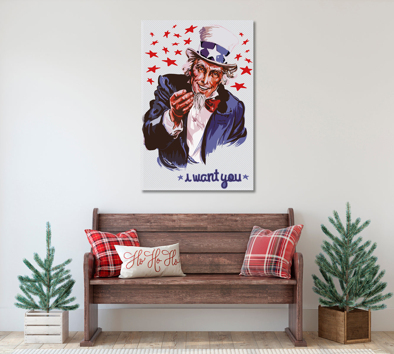 Uncle Sam (I Want You) Canvas Print ArtLexy 1 Panel 16"x24" inches 