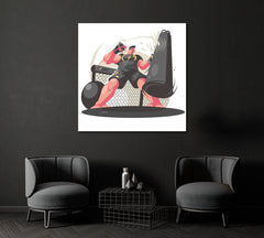 Boxer Working Out in Gym Canvas Print ArtLexy   