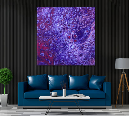 Abstract Blue Bubbles Canvas Print ArtLexy 1 Panel 12"x12" inches 