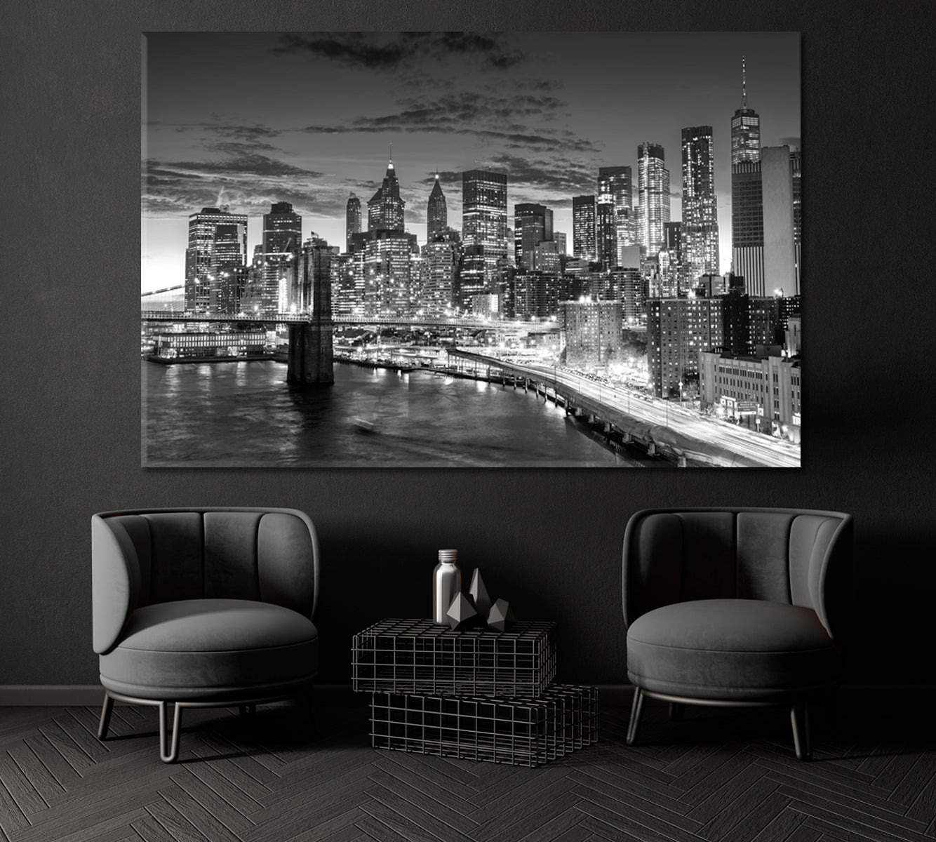 Manhattan Financial District Canvas Print ArtLexy 1 Panel 24"x16" inches 