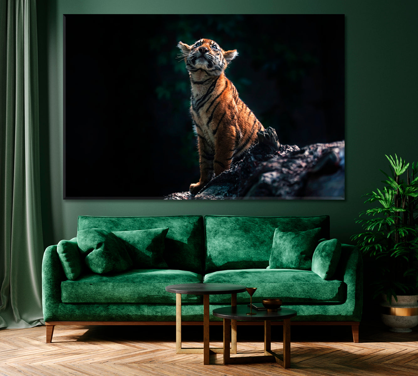 Sumatran Tiger Portrait Canvas Print ArtLexy 1 Panel 24"x16" inches 