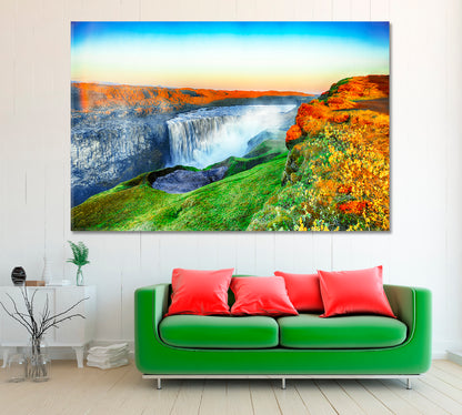 Dettifoss Waterfall Northeastern Iceland Canvas Print ArtLexy 1 Panel 24"x16" inches 