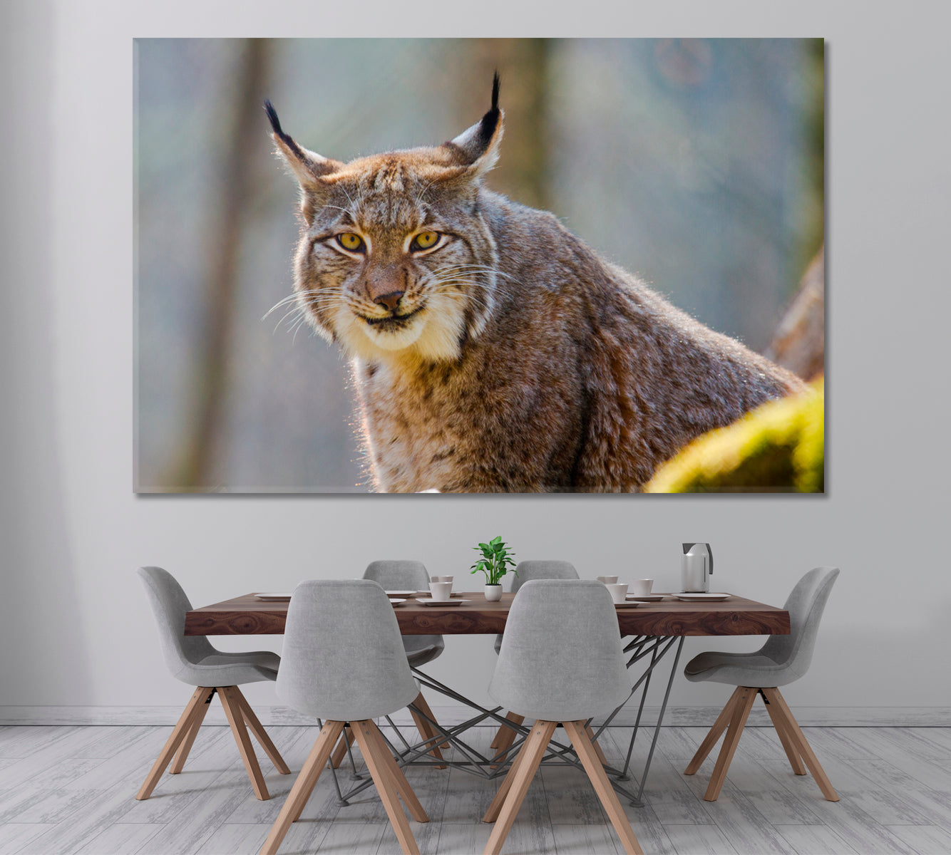 Eurasian Lynx Canvas Print ArtLexy 1 Panel 24"x16" inches 