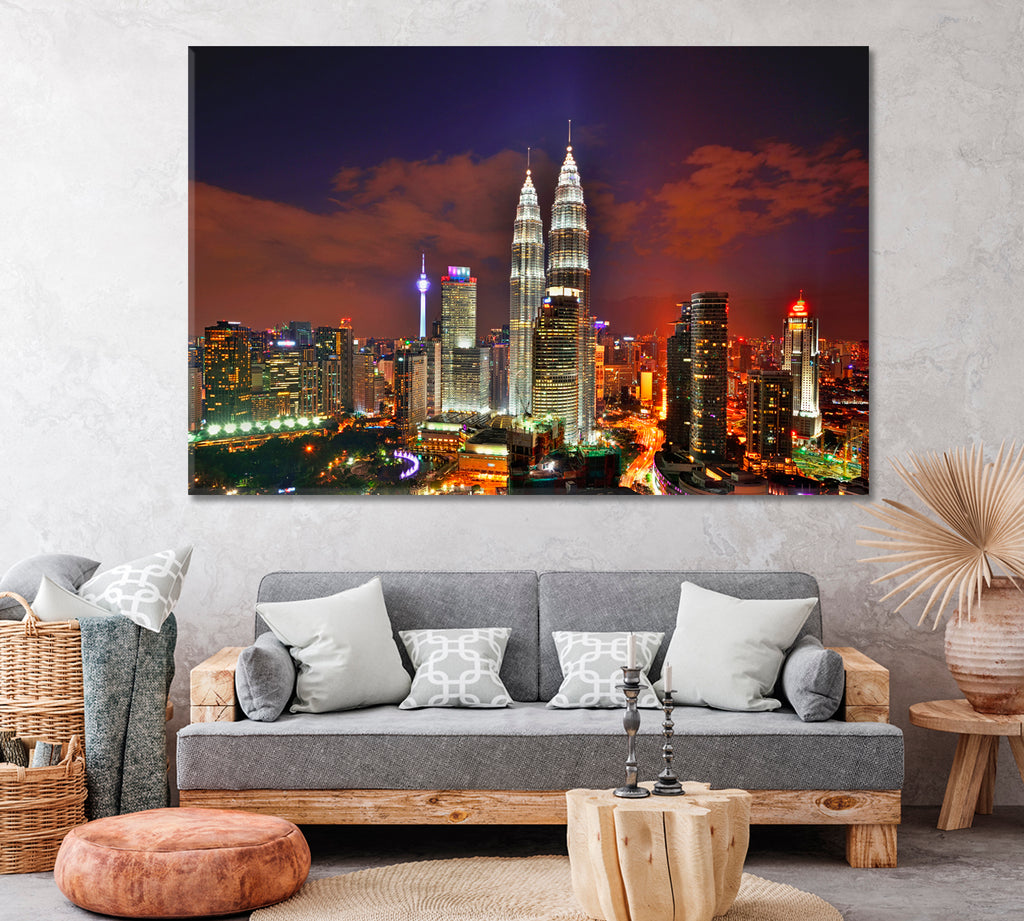 Kuala Lumpur City Centre Canvas Print ArtLexy 1 Panel 24"x16" inches 