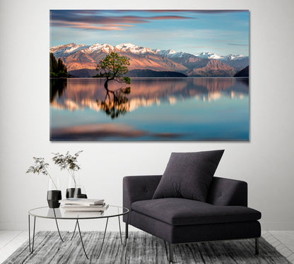 That Wanaka Tree New Zealand Canvas Print ArtLexy 1 Panel 24"x16" inches 